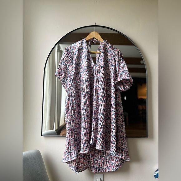 LULUS | BNWT pink floral print satin dress | size xl - Picture 4 of 5